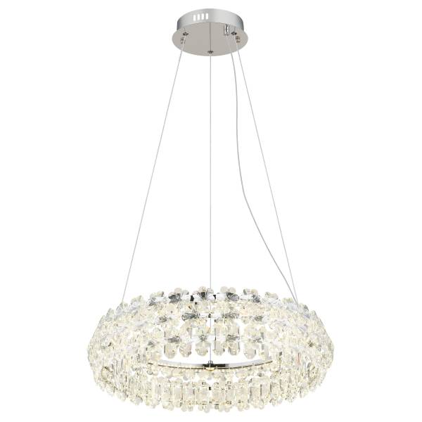 LED-Pendelleuchte Diann Kristallglas / Eisen - 1-flammig