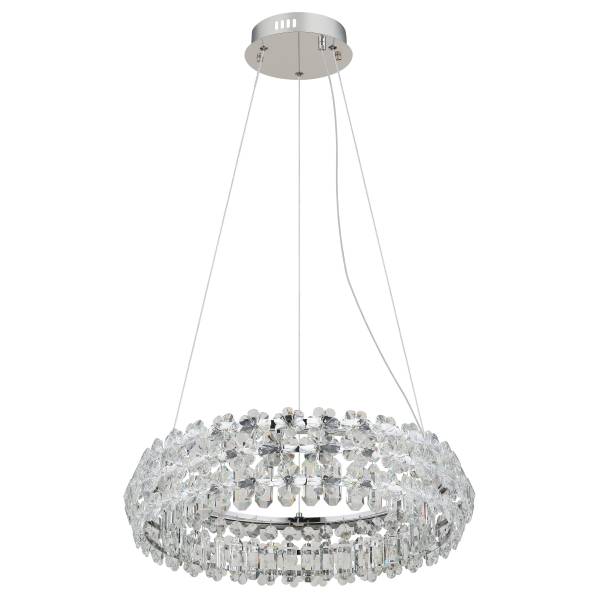 LED-Pendelleuchte Diann Kristallglas / Eisen - 1-flammig