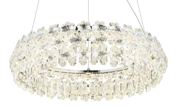 LED-Pendelleuchte Diann Kristallglas / Eisen - 1-flammig