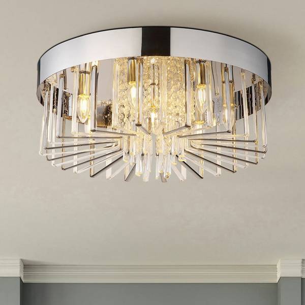 Plafonnier Kirina Verre en cristal / Fer - 8 flammes