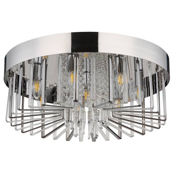 Plafonnier Kirina Verre en cristal / Fer - 8 flammes