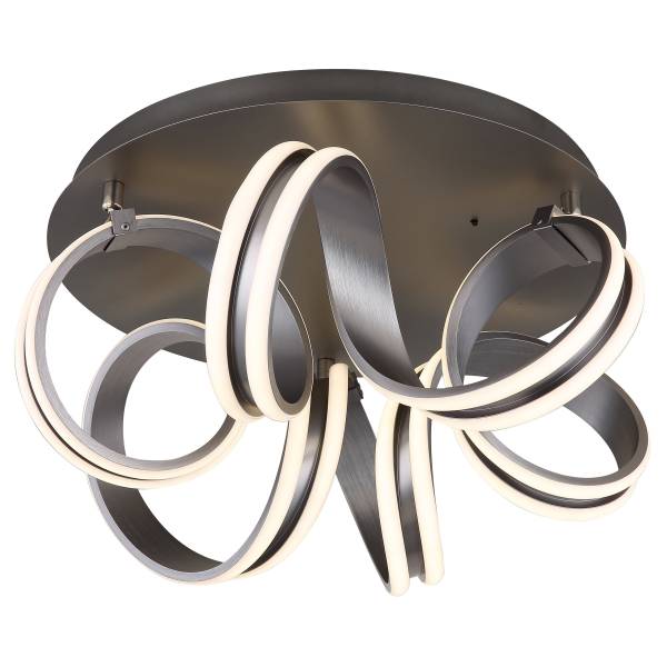 Plafonnier LED Kuni Fer / Aluminium - 1 flamme - Diamètre : 54 cm