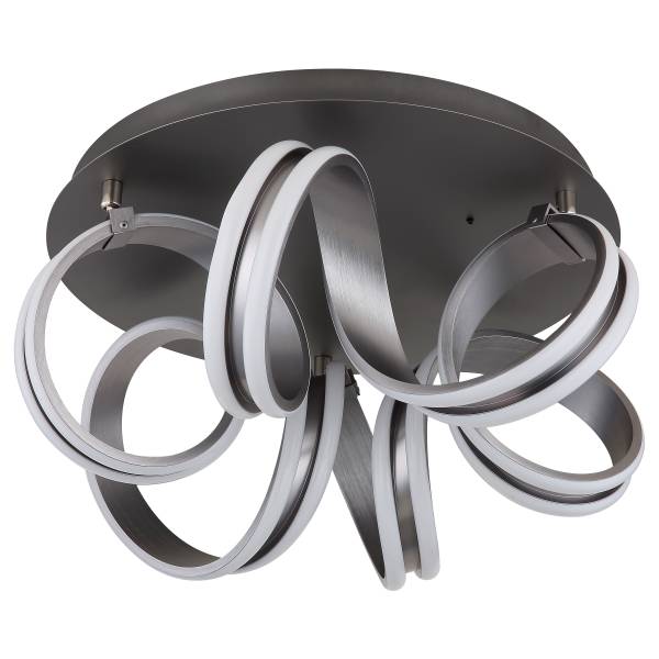 Plafonnier LED Kuni Fer / Aluminium - 1 flamme - Diamètre : 54 cm