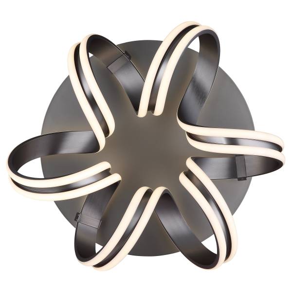 Plafonnier LED Kuni Fer / Aluminium - 1 flamme - Diamètre : 54 cm
