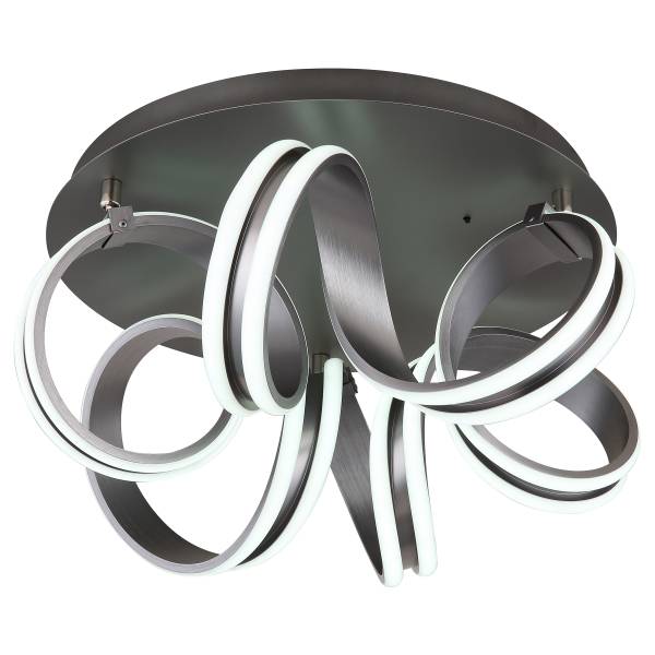 Plafonnier LED Kuni Fer / Aluminium - 1 flamme - Diamètre : 54 cm