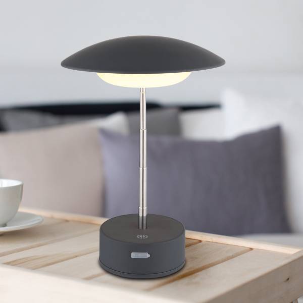 LED-Tischleuchte Tomo Acrylglas - 1-flammig - Grau