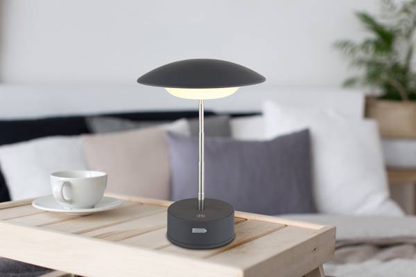 LED-Tischleuchte Tomo Acrylglas - 1-flammig - Grau