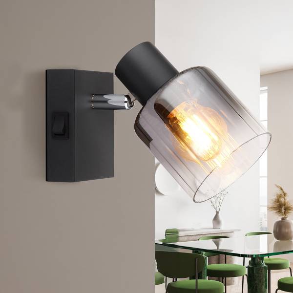 Wandleuchte Jack Farbglas / Eisen - 1-flammig