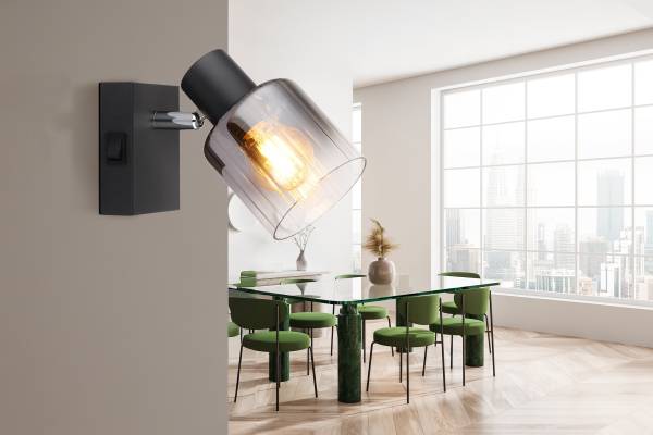 Wandleuchte Jack Farbglas / Eisen - 1-flammig