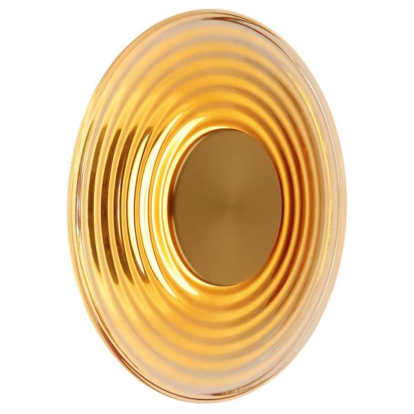 LED-Wandleuchte Janell Farbglas / Eisen - 1-flammig - Messing