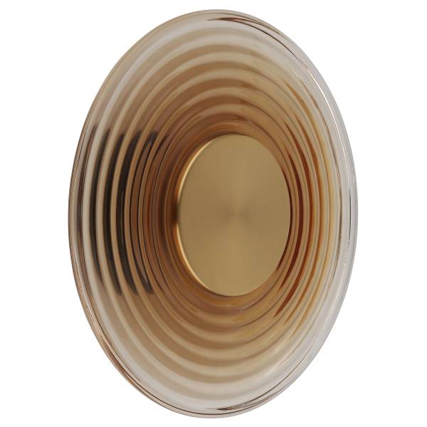 LED-Wandleuchte Janell Farbglas / Eisen - 1-flammig - Messing