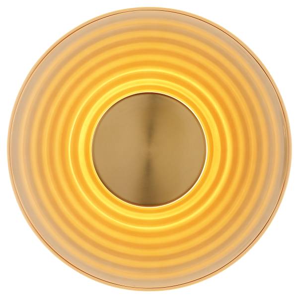 LED-Wandleuchte Janell Farbglas / Eisen - 1-flammig - Messing