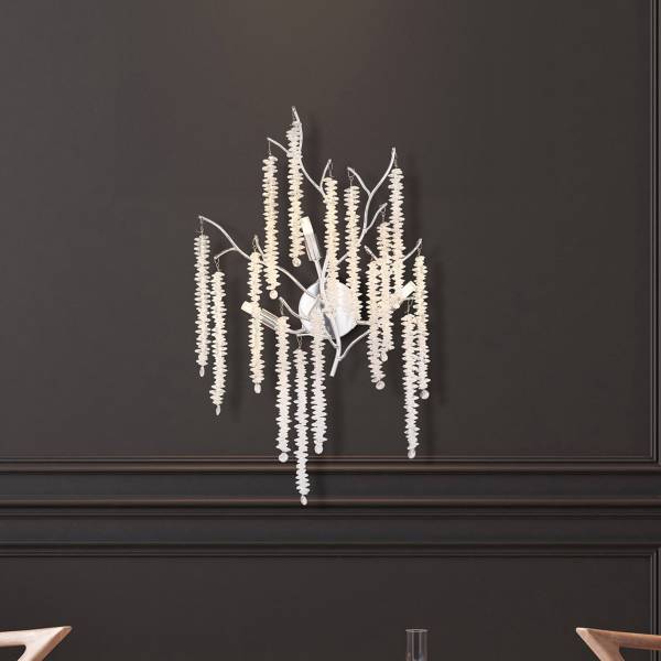 Wandleuchte Laverne Acrylglas / Eisen - 3-flammig
