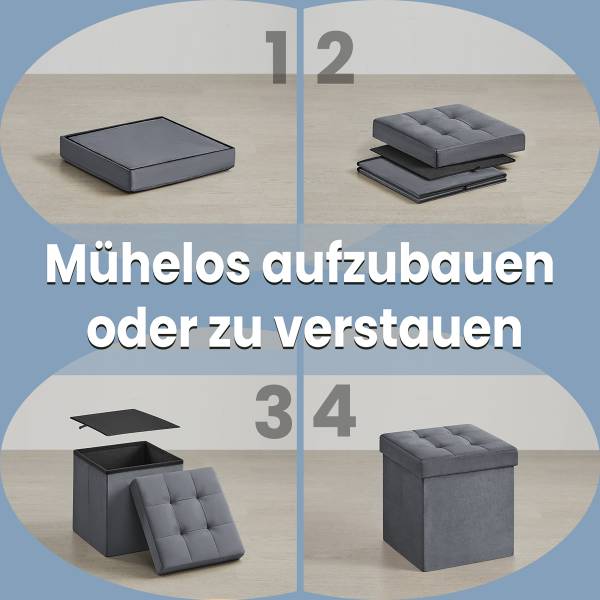 Sitzhocker Gunni mit Stauraum 38 x 38 cm