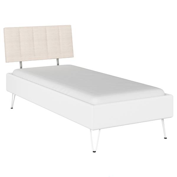 Bedframe Mavi - corduroy alpinewit - 90 x 200 cm