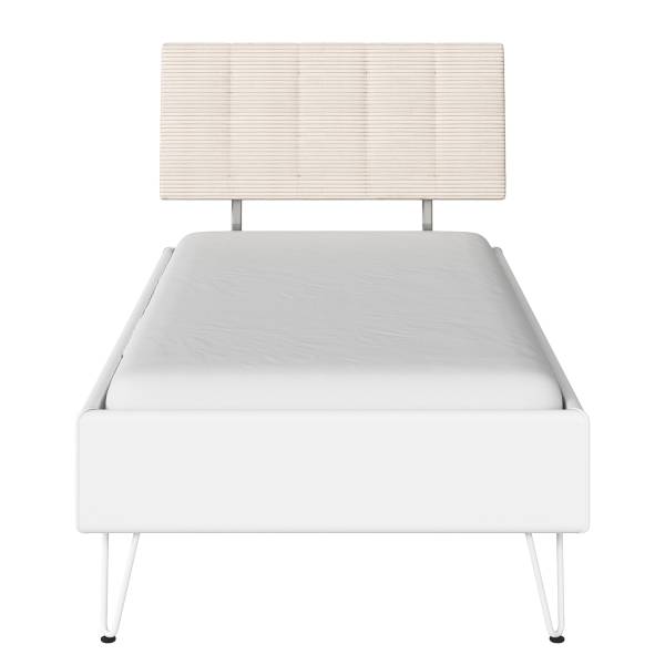 Bedframe Mavi - corduroy alpinewit - 90 x 200 cm