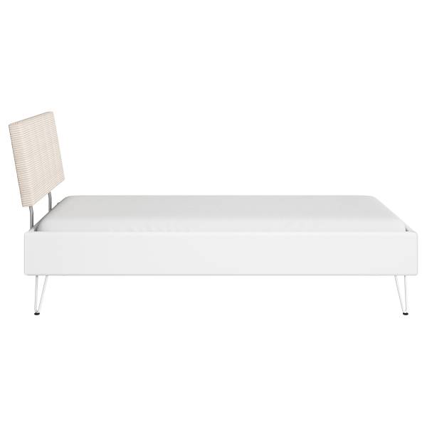 Bedframe Mavi - corduroy alpinewit - 90 x 200 cm