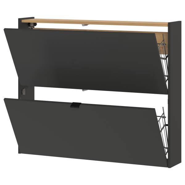Garderobenset Ameca 3-teilig - eckig B Graphit