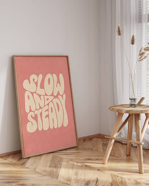Kunstdruck Slow & Steady Buche / Acrylglas - 63 x 83 cm