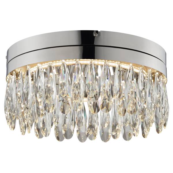 Deckenleuchte Celestia Aluminium / Kristall - 1-flammig - Silber
