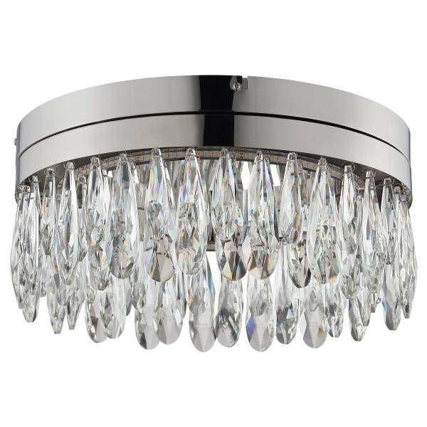 Deckenleuchte Celestia Aluminium / Kristall - 1-flammig - Silber