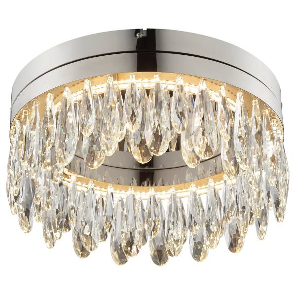 Deckenleuchte Celestia Aluminium / Kristall - 1-flammig - Silber