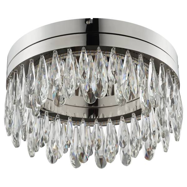 Deckenleuchte Celestia Aluminium / Kristall - 1-flammig - Silber