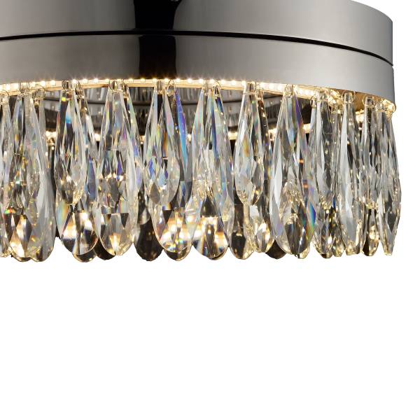 Deckenleuchte Celestia Aluminium / Kristall - 1-flammig - Silber