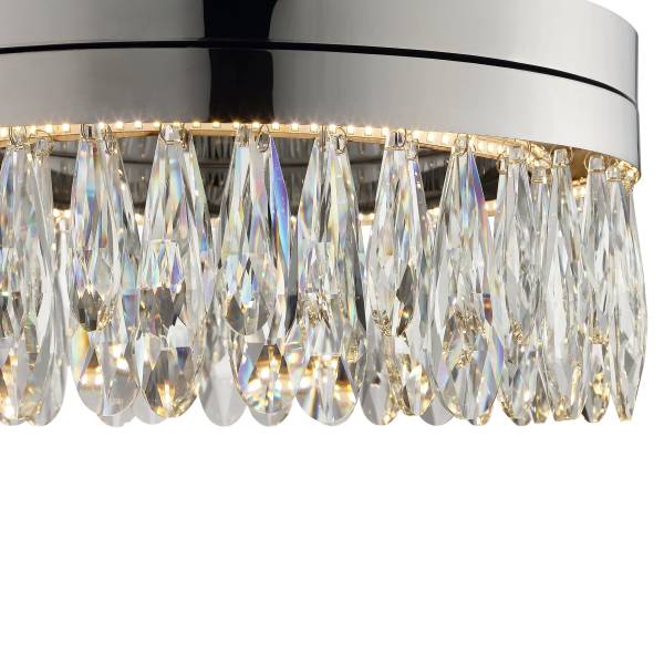 Deckenleuchte Celestia Aluminium / Kristall - 1-flammig - Silber