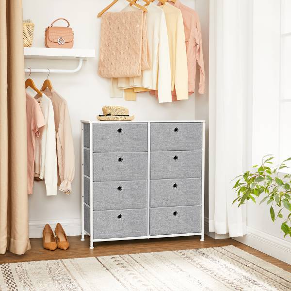 Kommode Tandiga - Breite 80 cm Grau / Weiß