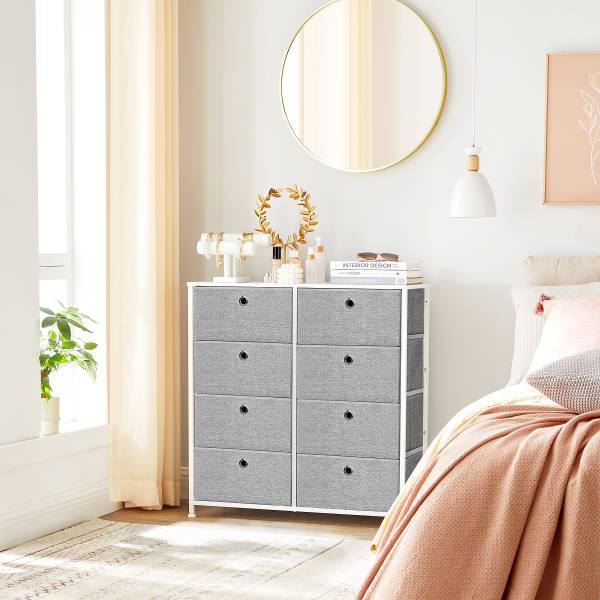 Kommode Tandiga - Breite 80 cm Grau / Weiß