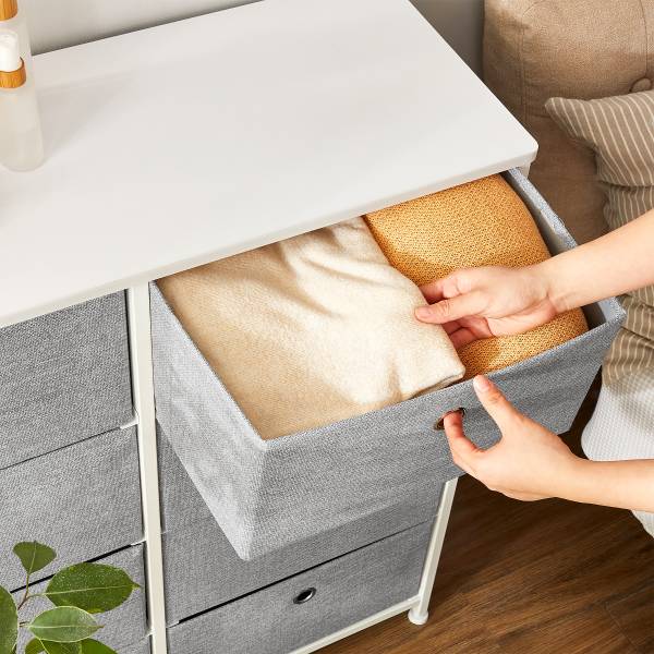 Kommode Tandiga - Breite 80 cm Grau / Weiß