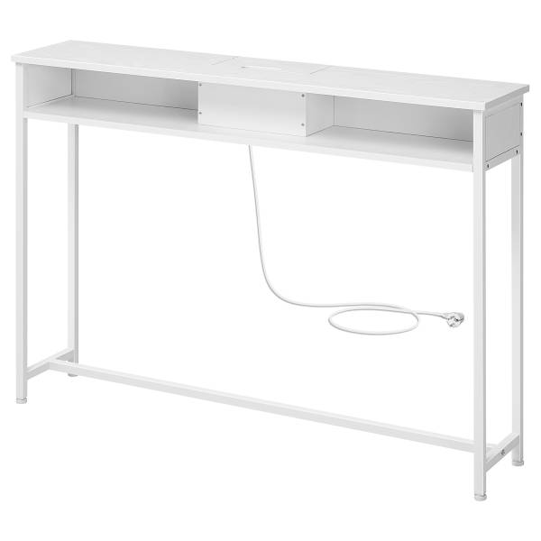 Tavolo consolle con presa Copata bianco