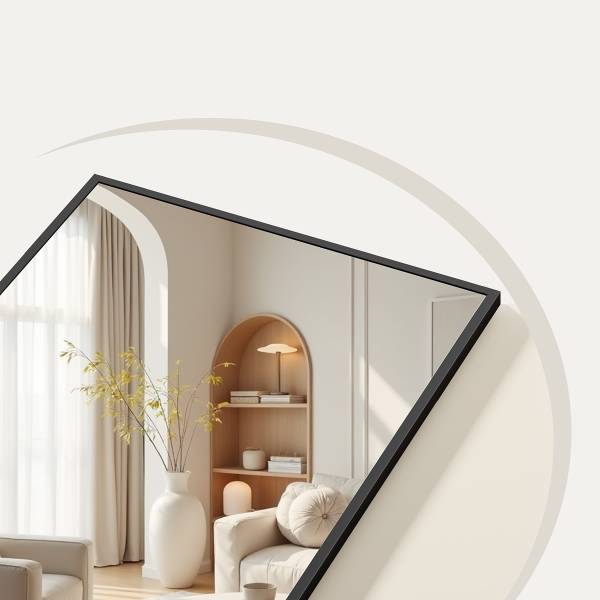 Miroir debout Timotea Noir