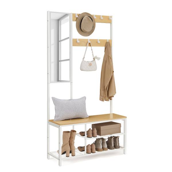 Garde-robe compacte Morristown composée Décor Chêne Clair / Blanc