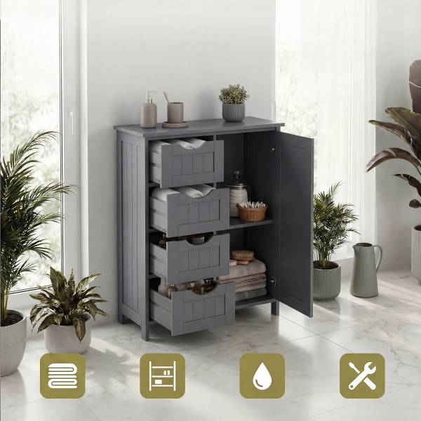 Midischrank Gandzi 55 cm breit Grau