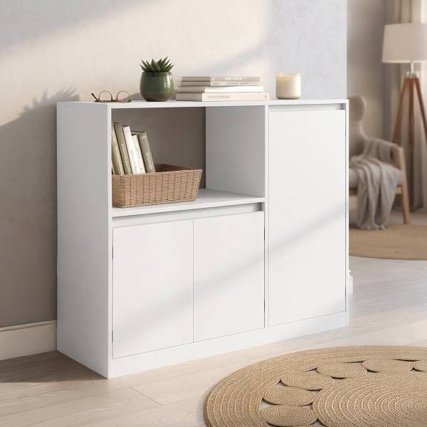 Unterschrank Eraulo 90 cm breit Weiß