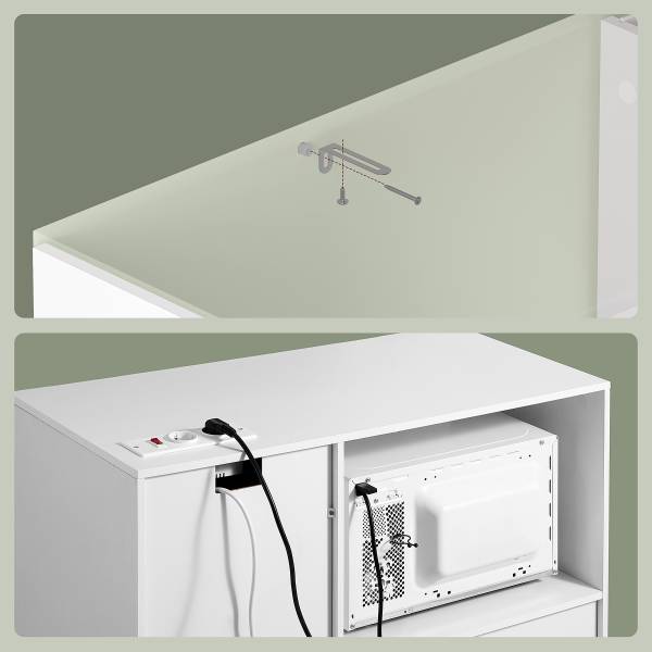 Unterschrank Eraulo 90 cm breit Weiß