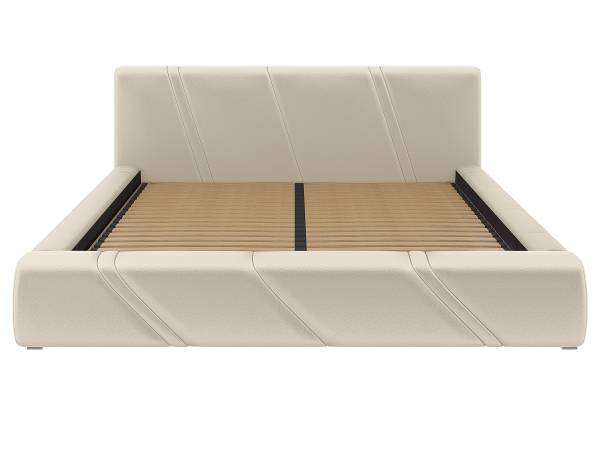 Polsterbett Chalves mit Bettkasten Beige - Microfaser - 220 x 95 x 242 cm