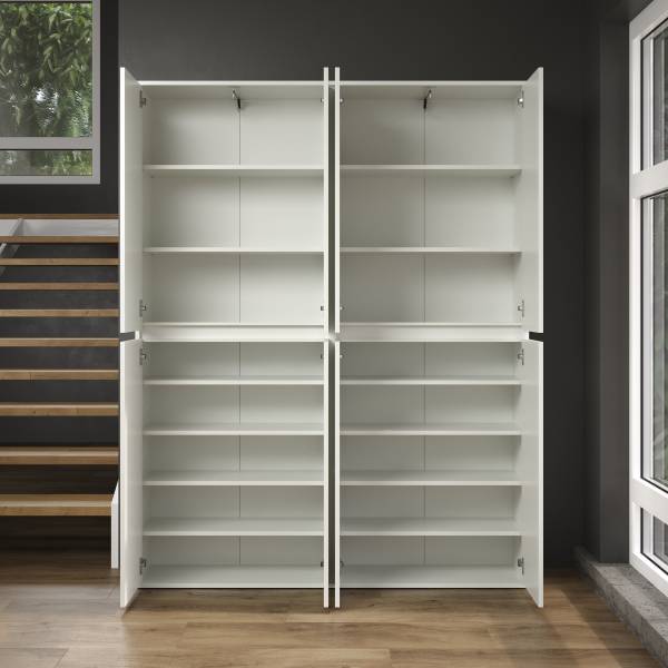 Garderobenschrank Nevada Weiß - Breite: 148 cm