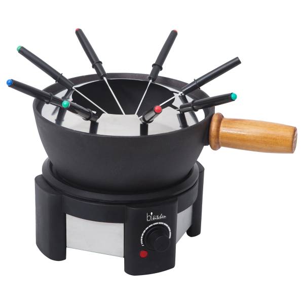 Fondue-Set Fondue 200 Keramik / Gusseisen - Schwarz / Weiß