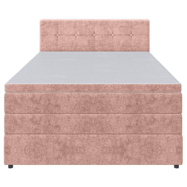 Boxspringbett Ascura mit Bettkasten Chenille Behati: Rosé - 140 x 200cm