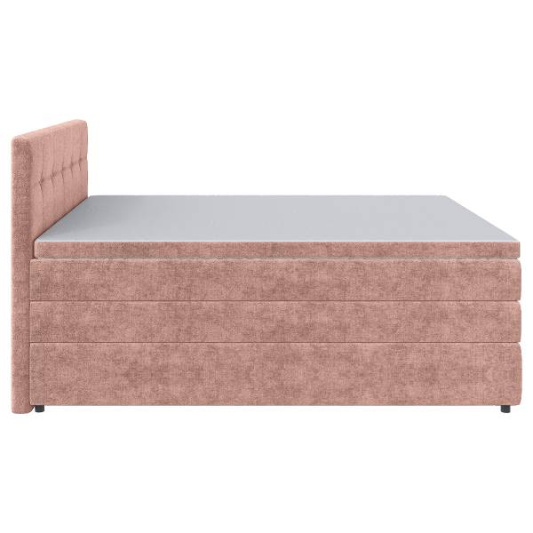 Boxspringbett Ascura mit Bettkasten Chenille Behati: Rosé - 140 x 200cm