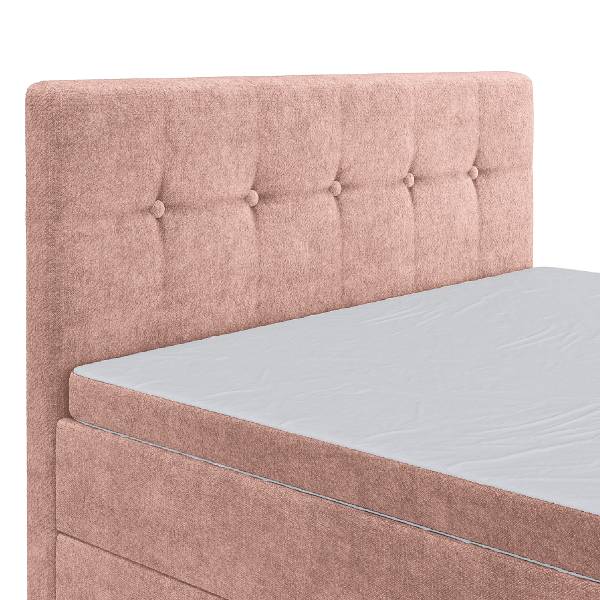 Boxspringbett Ascura mit Bettkasten Chenille Behati: Rosé - 140 x 200cm