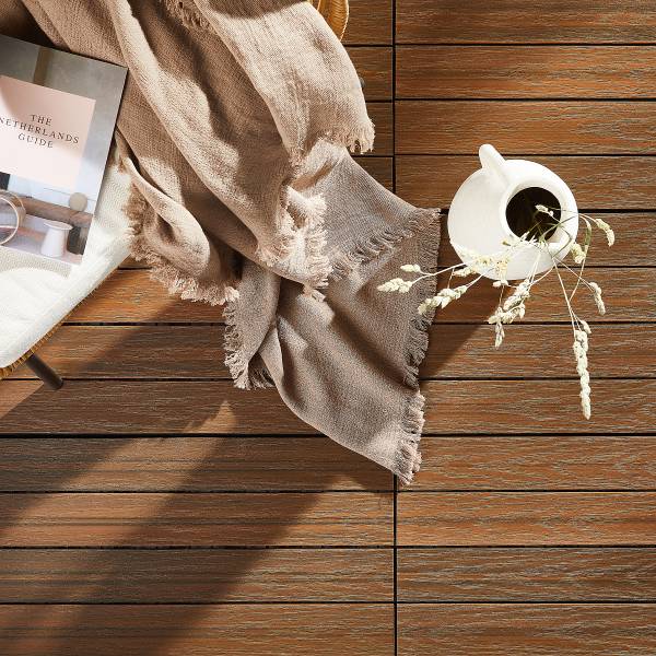 Terrassenfliese Outdoor 6er Set Braun