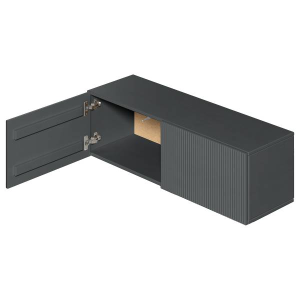 Massives Hänge-TV-Lowboard SKAO Anthrazit - Breite: 250 cm
