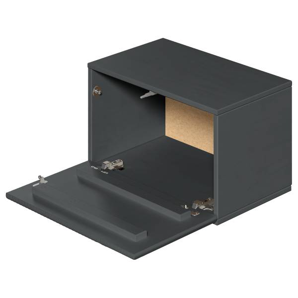 Massives Hänge-TV-Lowboard SKAO Anthrazit - Breite: 250 cm