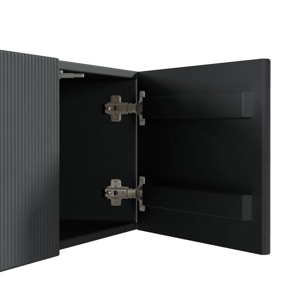 Massives Hänge-TV-Lowboard SKAO Anthrazit - Breite: 250 cm