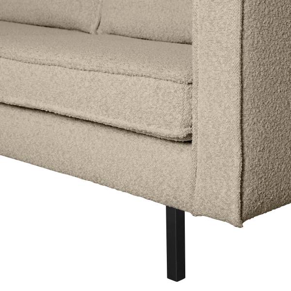 2,5-Sitzer Sofa Rodeo Bouclé Beige - Bouclé - Eisen - 190 x 85 x 86 cm