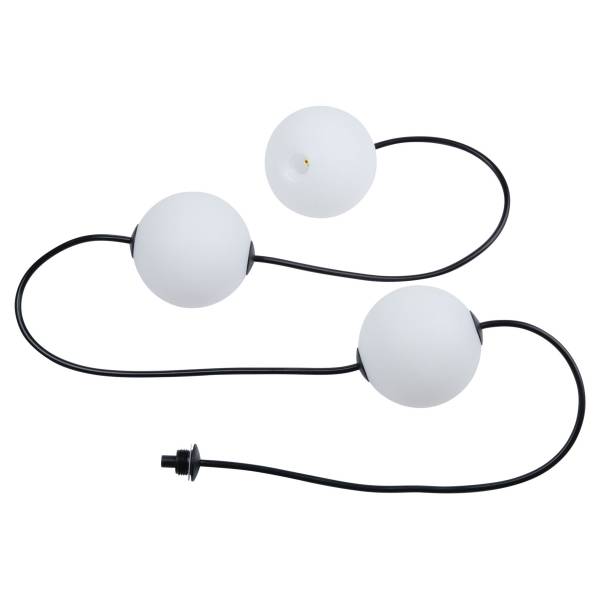 Outdoor-Lichterkette Naima Erweiterung Kunststoff - Weiß / Schwarz - 3-flammig